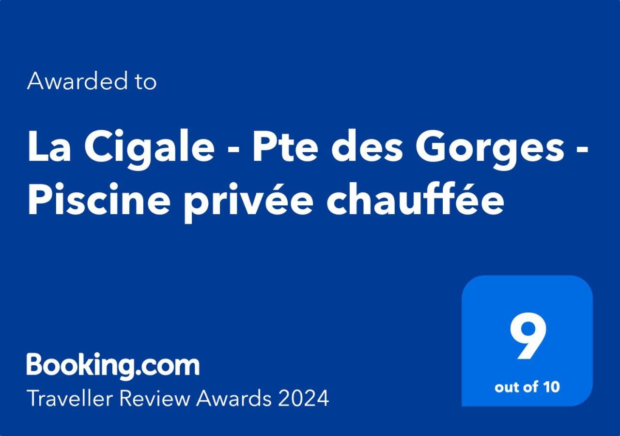 Vallon-Pont-dʼArc La Cigale - Pte Des Gorges - Piscine Privee Chauffee 빌라 외부 사진
